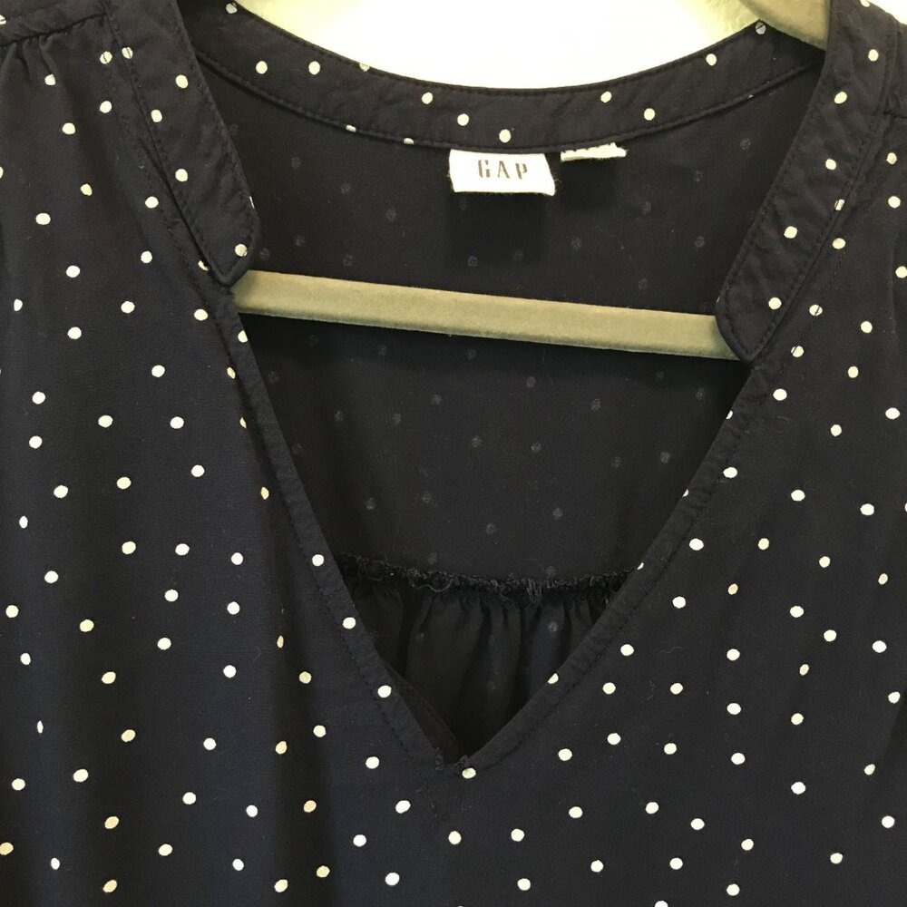 Gap Womens Polka Dot Sleeveless Tank Midi Shift Dress Size L 100% Viscose Casual - Picture 4 of 11